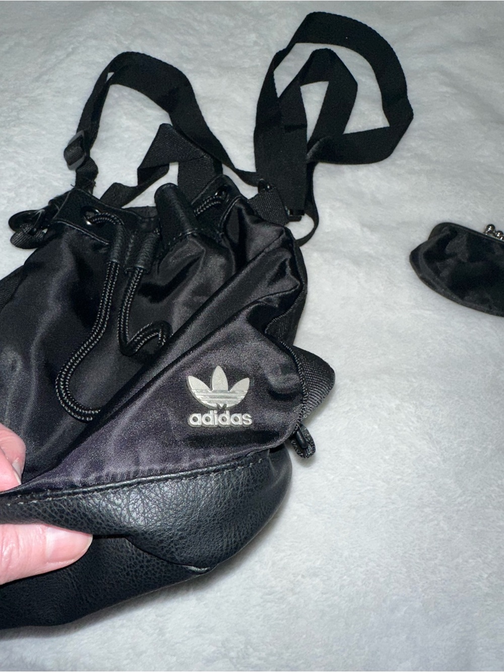 Adidas Black Drawstring Bucket Backpack - Picture 8 of 11